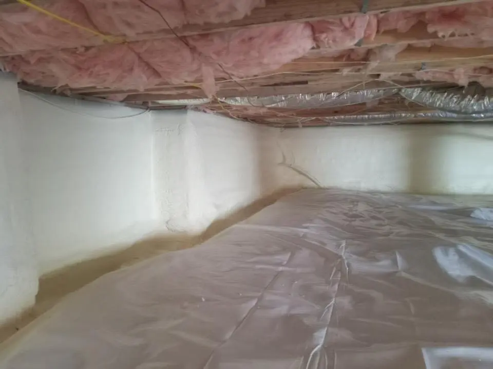 Crawl space encapsulation with closed-cell spray foam for Commercial Roof Restoration in Hoquiam